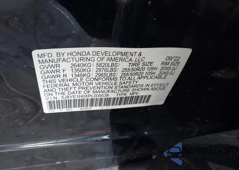 2023 Acura Mdx A-Spec from USA, damaged, VIN 5J8YE1H0XPL009538